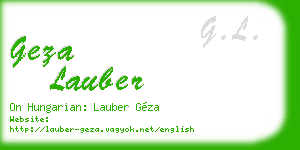 geza lauber business card